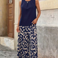 Set de top cu imprimeu floral pentru femei și pantaloni cu talie largă