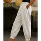 👖 Pantaloni casual pentru femei, culoare uni, cu manșetă la gleznă