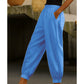 👖 Pantaloni casual pentru femei, culoare uni, cu manșetă la gleznă