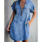 👗 Rochie casual din denim pentru femei