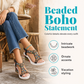 🩴 Sandale cu toc pană vintage boeme pentru femei