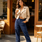 👖 Pantaloni lejeri pentru femei, cu talie înaltă și buzunare