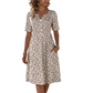 ✨ Rochie casual pentru femei cu decolteu în V, imprimeu și buzunare💐👗