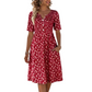 ✨ Rochie casual pentru femei cu decolteu în V, imprimeu și buzunare💐👗