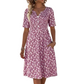 ✨ Rochie casual pentru femei cu decolteu în V, imprimeu și buzunare💐👗