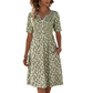 ✨ Rochie casual pentru femei cu decolteu în V, imprimeu și buzunare💐👗