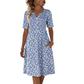 ✨ Rochie casual pentru femei cu decolteu în V, imprimeu și buzunare💐👗