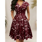 👗 Rochie elegantă cu imprimeu pentru femei