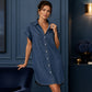 👖✨ Rochie de Cămașă din Denim Lejeră – Stil Casual Autentic pentru Femeia în Mișcare 👋