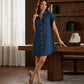 👖✨ Rochie de Cămașă din Denim Lejeră – Stil Casual Autentic pentru Femeia în Mișcare 👋