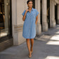 👖✨ Rochie de Cămașă din Denim Lejeră – Stil Casual Autentic pentru Femeia în Mișcare 👋