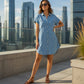 👖✨ Rochie de Cămașă din Denim Lejeră – Stil Casual Autentic pentru Femeia în Mișcare 👋
