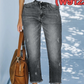 👖 Blugi pentru femei, retro, cropped, cu croială dreaptă