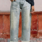 👖 Blugi pentru femei, retro, cropped, cu croială dreaptă
