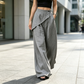 👖 Pantaloni largi de damă din bumbac și in, la modă