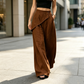 👖 Pantaloni largi de damă din bumbac și in, la modă