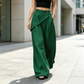 👖 Pantaloni largi de damă din bumbac și in, la modă