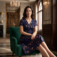 ✨ Rochie pentru femei cu decolteu în V, imprimeu floral și talie răsucită