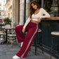 ⏰Pantaloni de Trening pentru Femei, cu Dungi și Șnur, Stil Șic
