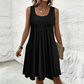 Women's Casual Summer Sleeveless Pleated Tank Dress