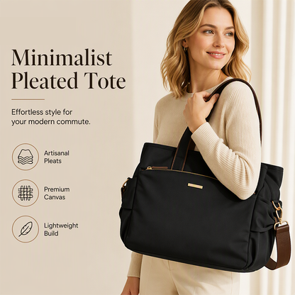 👜 Geantă Casual din Pânză cu Buzunare Laterale Pliate pentru Femei