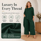 👖 Set de top asimetric elegant pentru femei și pantaloni cu picior larg