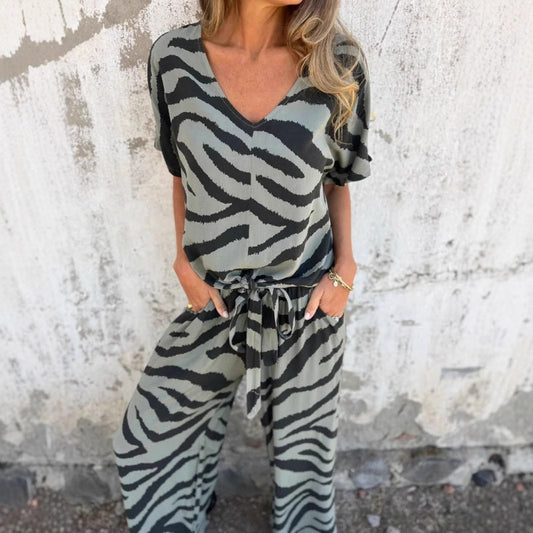 👖 🔥 Set de două piese pentru femei, cu imprimeu