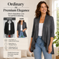 ✨ Cardigan pentru femei cu mâneci 3/4 și închidere deschisă în față