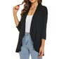 ✨ Cardigan pentru femei cu mâneci 3/4 și închidere deschisă în față