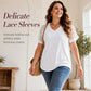 Women's Elegant Lace Patchwork V-Neck Top