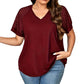 Women's Elegant Lace Patchwork V-Neck Top