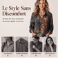 Chemise décontractée imprimée vintage pour femme