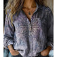 Chemise décontractée imprimée vintage pour femme