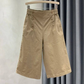 👖👖 Pantaloni scurți Bermuda pentru femei, cu talie înaltă și detalii cu nasturi