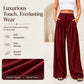 👖 Pantaloni Casual Fluizi cu Pliseuri, Cu Picior Larg, pentru Femei