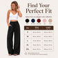 👖 Pantaloni Casual Fluizi cu Pliseuri, Cu Picior Larg, pentru Femei