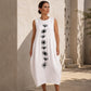 👗 Rochie fără mâneci din in pentru femei