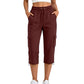 👖 👖 Pantaloni Capri Cargo Casual pentru Femei
