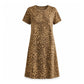 👗 Rochia casual pentru femei cu imprimeu leopard