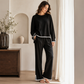 ✨ ✨👗Costum feminin casual cu pulover cu guler rotund și pantaloni largi