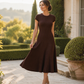 ✨Rochie elegantă pentru femei, din tricot cu nervuri periate