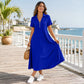 👗 Rochii Maxi pentru Femei, Casual, Culoare Uni, cu Fermoar