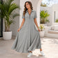 👗 Rochii Maxi pentru Femei, Casual, Culoare Uni, cu Fermoar