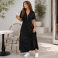 👗 Rochii Maxi pentru Femei, Casual, Culoare Uni, cu Fermoar