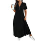 👗 Rochii Maxi pentru Femei, Casual, Culoare Uni, cu Fermoar