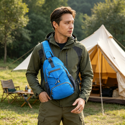 👕 Gent de bărbați pentru exterior, geantă tip sling, purtată în diagonală