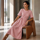 👗 Rochia eleganta midi pentru femei cu cordon reglabil in talie