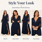 👗 Rochia eleganta pentru femei, cu decolteu in V si aplicatii din dantela, lungime maxi
