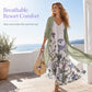 👗 Rochiță maxi boho cu imprimeu floral pentru femei și set de acoperire