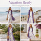👗 Rochiță maxi boho cu imprimeu floral pentru femei și set de acoperire